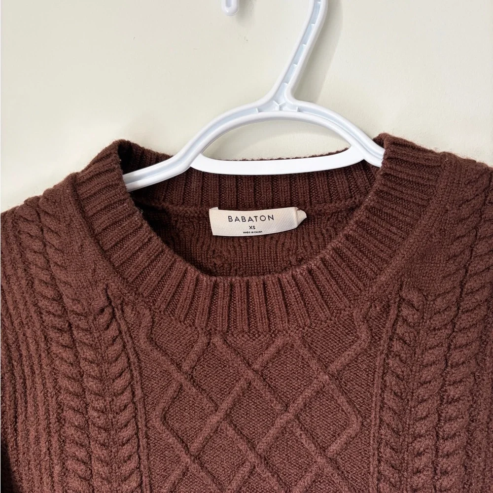 Babaton Seek Cable Knit Merino Wool Sweater - Picture 4 of 6